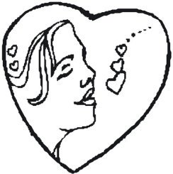drawings love heart woman in heart sketch